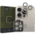 iPhone 15 Pro/15 Pro Max Hofi Camring Pro+ Camera Lens Protector - Titanium / Black Edge