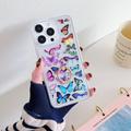 iPhone 15 Pro Butterfly TPU Case with Ring Holder - Colorful