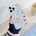 iPhone 15 Pro Butterfly TPU Case with Ring Holder - Light Blue