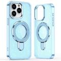 iPhone 15 Pro Glitter Hybrid Case with Kickstand - MagSafe Compatible - Blue