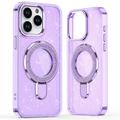 iPhone 15 Pro Glitter Hybrid Case with Kickstand - MagSafe Compatible - Purple
