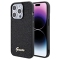 iPhone 15 Pro Guess Disco Metal Script Logo Case - Black