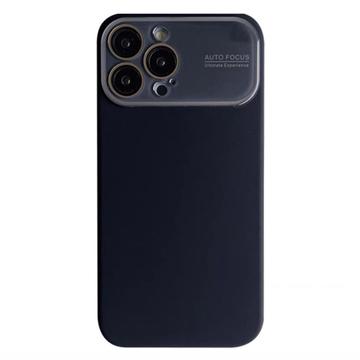 iPhone 15 Pro Liquid Silicone Case with Lens Glass Protection - Black