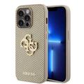 iPhone 15 Pro Max Guess Perforated 4G Glitter Logo Case - Gold