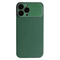 iPhone 15 Pro Max Liquid Silicone Case with Lens Glass Protection - Green