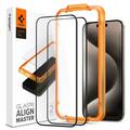 iPhone 15 Pro Max Spigen ALM Glas.tR Screen Protector - 9H - 2 Pcs.