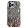 iPhone 15 Pro Max Wrinkled Electroplated TPU Case - Silver