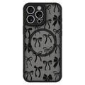 iPhone 15 Pro Stylish Protective Magnetic Case - Black Bows