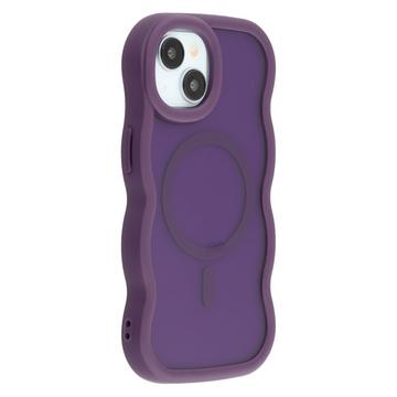 iPhone 15 Wave-Edge Magnetic Hybrid Case - Purple