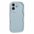 iPhone 16 Candy Color Wavy TPU Case - Baby Blue
