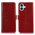 iPhone 16 Crocodile Series Wallet Leather Case with RFID