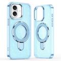 iPhone 16 Glitter Hybrid Case with Kickstand - MagSafe Compatible - Blue
