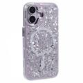 iPhone 16 MagSafe-Compatible Glitter Sequin Epoxy Case - White