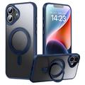 iPhone 16 Magnetic Kickstand Hybrid Case - Dark Blue