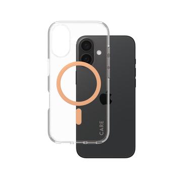 iPhone 16 PanzerGlass Care Transparent Urban Combat Case - MagSafe Compatible - Peachy