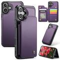 iPhone 16 Plus Caseme C22 Case RFID Card Wallet - Purple
