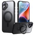 iPhone 16 Plus Magnetic Kickstand Hybrid Case - Black