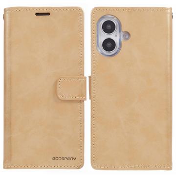iPhone 16 Plus Mercury Goospery Blue Moon Wallet Case - Gold
