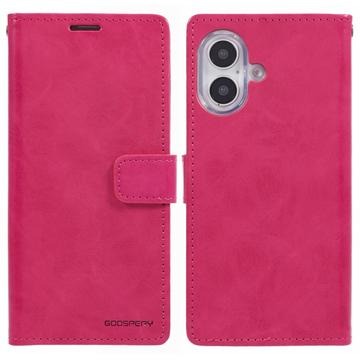 iPhone 16 Plus Mercury Goospery Blue Moon Wallet Case - Hot Pink