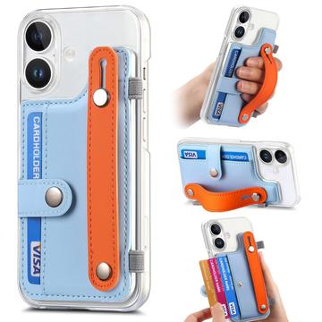iPhone 16 Plus Plastic Case CY1 – Card Slot, Wristband, Kickstand - Sky Blue