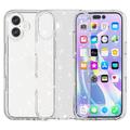 iPhone 16 Plus Stylish Glitter Series Hybrid Case - White