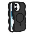 iPhone 16 Plus Wave-Edge Magnetic Hybrid Case - Black