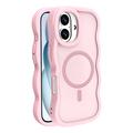 iPhone 16 Plus Wave-Edge Magnetic Hybrid Case - Pink