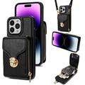 iPhone 16 Pro All-in-One Case with Wallet & Strap - Black