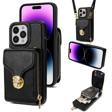 iPhone 16 Pro All-in-One Case with Wallet & Strap - Black