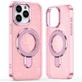 iPhone 16 Pro Glitter Hybrid Case with Kickstand - MagSafe Compatible - Pink