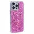 iPhone 16 Pro MagSafe-Compatible Glitter Sequin Epoxy Case - Rose