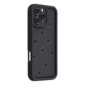 iPhone 16 Pro Max Heart Pattern Shockproof TPU Case with Raised Edges