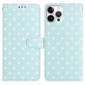 iPhone 16 Pro Max Polka Dot Pattern Wallet Case - Blue