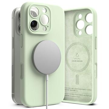 iPhone 16 Pro Max Ringke Liquid Silicone MagSafe Case - Soft Mint