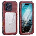 iPhone 16 Pro Max Shellbox M Series IP68 Waterproof Case - Diving Cover with MagSafe Compatibility - Red