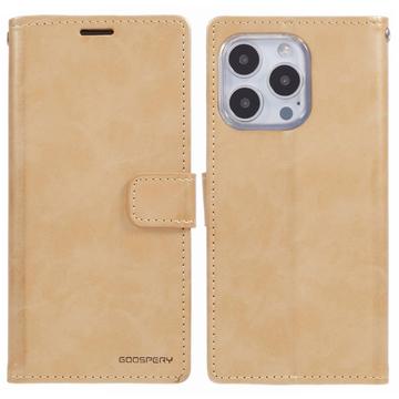 iPhone 16 Pro Mercury Goospery Blue Moon Wallet Case - Gold