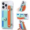 iPhone 16 Pro Plastic Case CY1 – Card Slot, Wristband, Kickstand - Mint Green