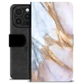 iPhone 16 Pro Premium Wallet Case - Elegant Marble