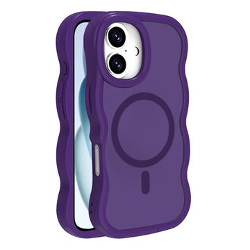 iPhone 16 Wave-Edge Magnetic Hybrid Case - Purple