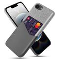 iPhone 16e/17e KSQ Case with Card Pocket - Grey