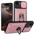 iPhone 16e Rotary Ring Hybrid Case with Camera Shield