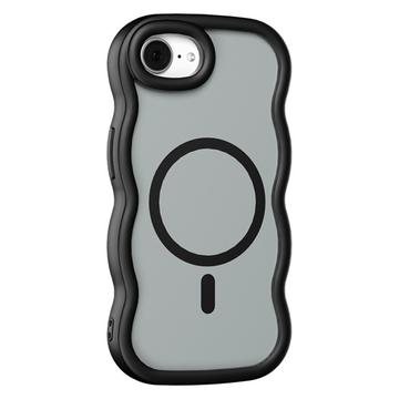 iPhone 16e Wave-Edge Magnetic Hybrid Case - Black