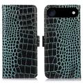 iPhone 17 Air Crocodile Series Wallet Leather Case with RFID - Green