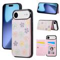 iPhone 17 Air Flower Print Case with RFID Cardholder - Flowers