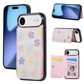 iPhone 17 Air Flower Print Case with RFID Cardholder - Flowers