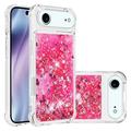 iPhone Air Glitter Quicksand TPU Case - Pink Hearts