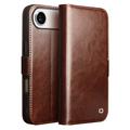 iPhone Air Qialino Classic Wallet Leather Case - Dark Brown