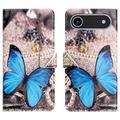iPhone 17 Air Style Series Wallet Case - Blue Butterfly