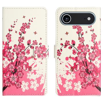 iPhone 17 Air Style Series Wallet Case - Pink Flowers