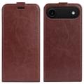 iPhone 17 Air Vertical Flip Case with Card Slot - Brown
